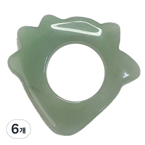옥 괄사, 6개, 반지(BJ6-3)