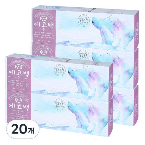 슈가랩 지구사랑 에코백, 20개, 중(M)