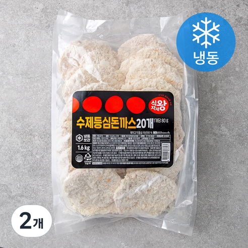 식자재왕 수제 등심돈까스 (냉동), 1.6kg, 2개