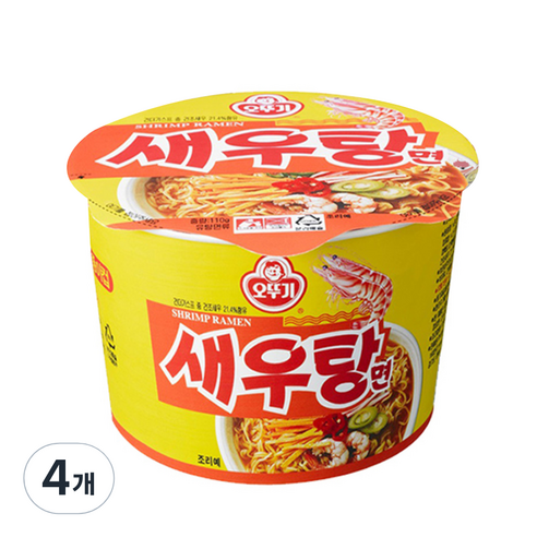 오뚜기 새우탕면 110g, 4개