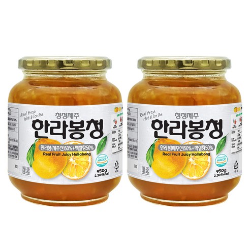 견과공장 제주 한라봉청, 950g, 2개