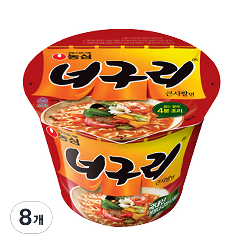 농심 너구리 큰사발면, 8개
