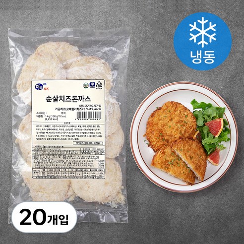 하늘푸드 순살치즈돈까스 (냉동), 100g, 20개
