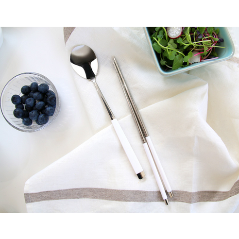 합리적인 가격과 우수한 품질, 세련된 디자인의 프렌치블랑 2인 수저세트 실버