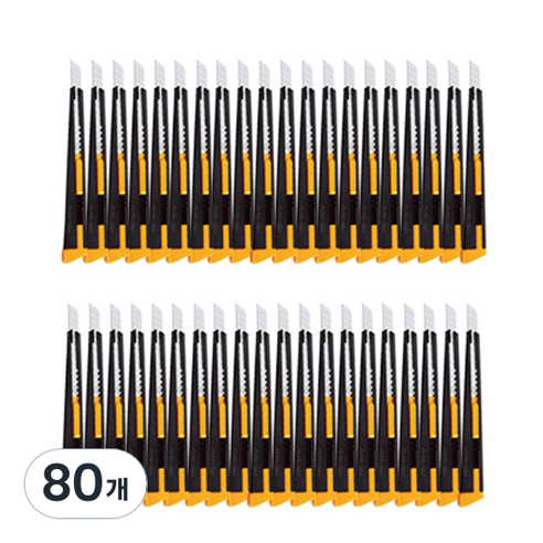 다다 Stationery 커터칼 9mm, 혼합 색상, 80개