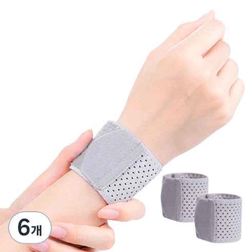 관절가이드 초경량 슬림 손목보호대, 그레이, 6개