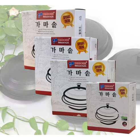 키친아트 프리미엄 통주물 가마솥, 마블, 24cm