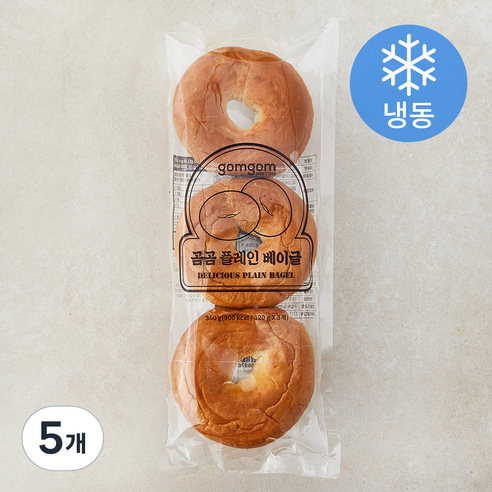 곰곰 플레인 베이글 (냉동), 360g, 5개