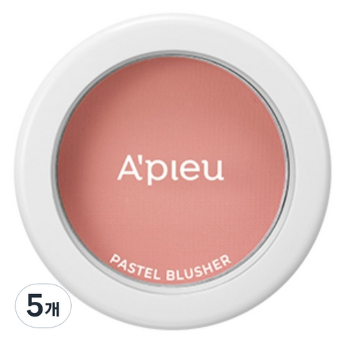 어퓨 파스텔 블러셔 4.3g, RD02, 5개