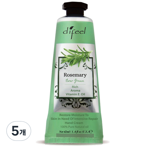디필 네이처 핸드크림 로즈마리, 42ml, 5개