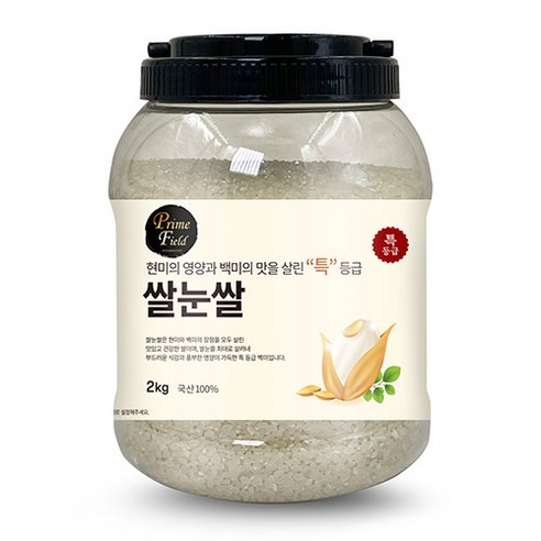 Prime Field 2024년산 햅쌀 쌀눈쌀 백미, 특등급, 2kg, 1개