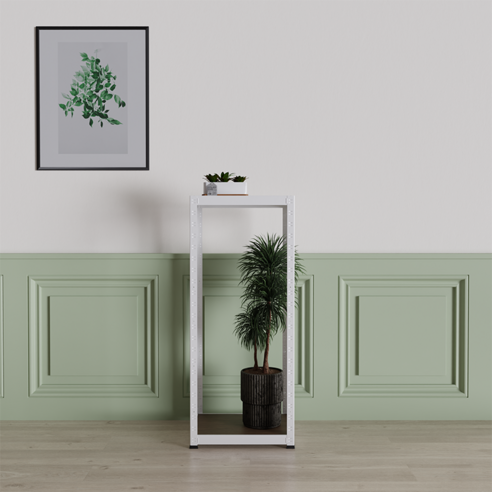 슈랙 철재 선반 2단 400 x 400 x 900 mm, 화이트