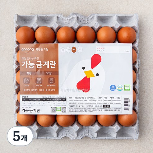 가농 무항생제 특란, 30구, 5개