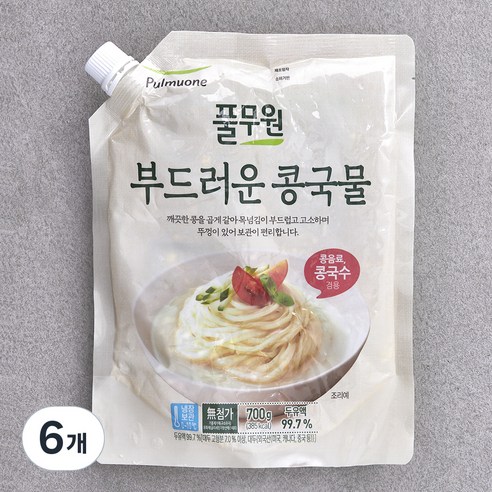 풀무원 부드러운 콩국물, 700g, 6개