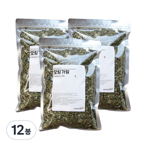 허브나래 모링가 잎, 100g, 1개입, 12개