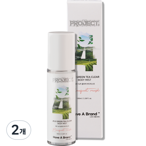 해브어브랜드 제주 녹차 클리어 바디미스트 부케머스크향, 100ml, 2개