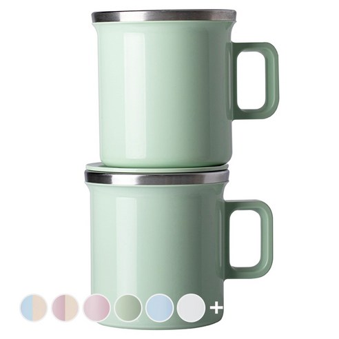 모노 스테인리스 머그 360ml, GREEN, 1세트