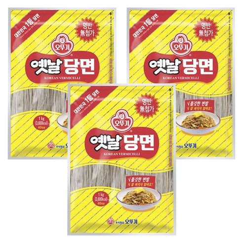 오뚜기옛날 당면, 1kg, 3개