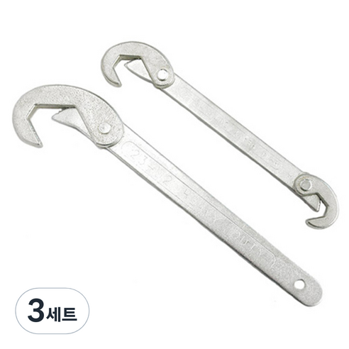 아이엔툴즈 멀티스패너 실버 소형 + 대형 세트, 3세트