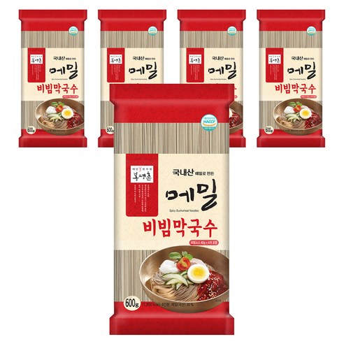 봉평촌 메밀 비빔 막국수, 600g, 5개
