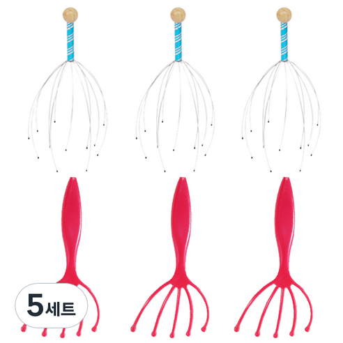 ABM 핸디 두피 마사지기 3p + 두피마사지기 3p, 5세트, 랜덤 발송