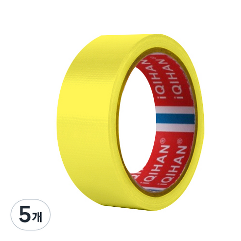 iQIHAN 다다 고점도 강력 면 테이프 40mm x 20m, 노랑색, 5개