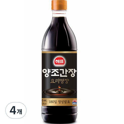 해표 양조간장, 500ml, 4개