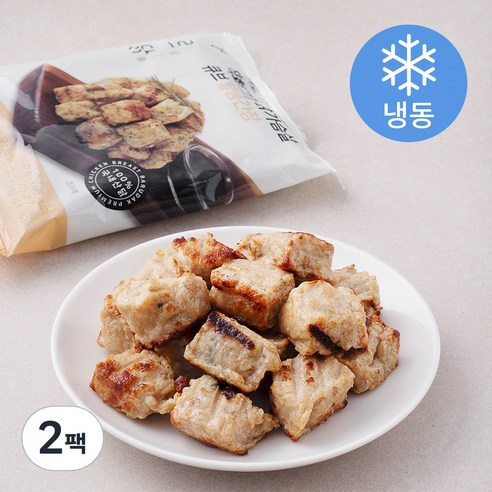 바르닭 직화그릴 닭가슴살 큐브 달콤간장 (냉동), 100g, 2팩