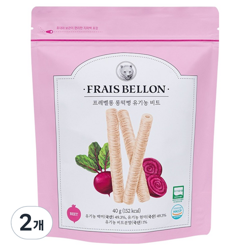 프레벨롱 롱떡뻥, 40g, 2개, 유기농 비트