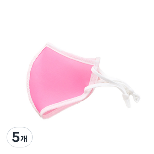 주누하우스 물놀이 워터 마스크 L, 1매입, 5개, 핑크
