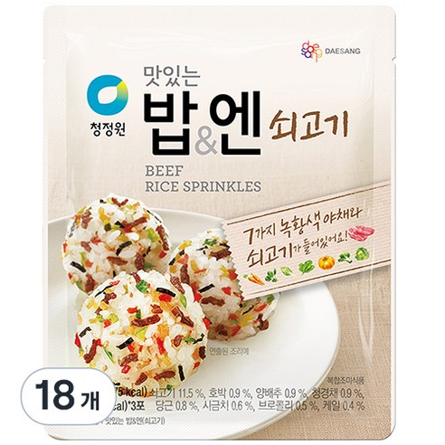 청정원 맛있는밥&엔 쇠고기, 24g, 18개