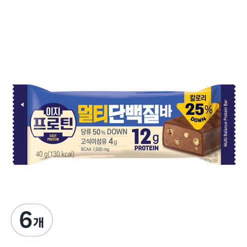 롯데제과 이지프로틴 멀티단백질바, 40g, 10개