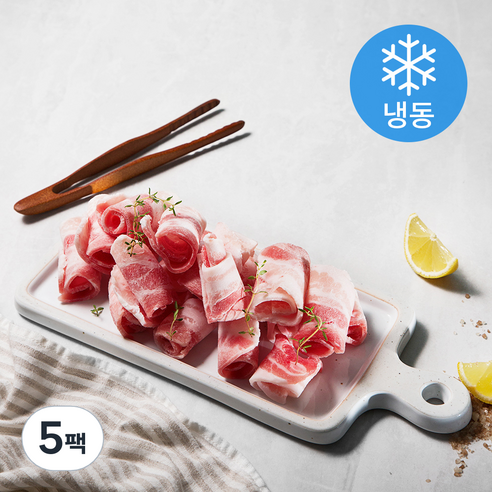 생생포크 한돈 대패 삼겹살 구이용 (냉동), 500g, 5팩