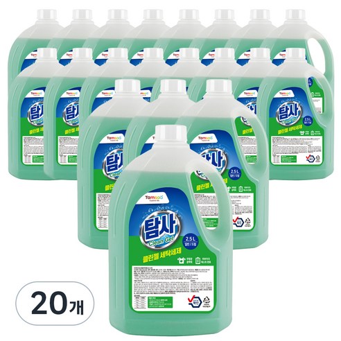 탐사 클린젤 액체 세탁세제 일반드럼 겸용, 2.5L, 20입