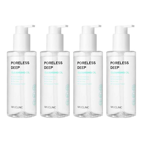 맥스클리닉 포어리스 딥 클렌징 오일, 4개, 200ml