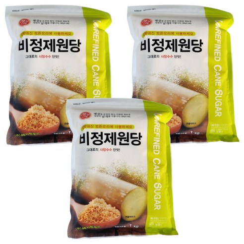 해가원 비정제원당, 1kg, 3개