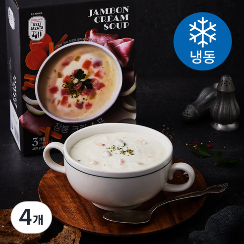 존쿡델리미트 잠봉 크림 스프 3팩 (냉동), 480g, 4개