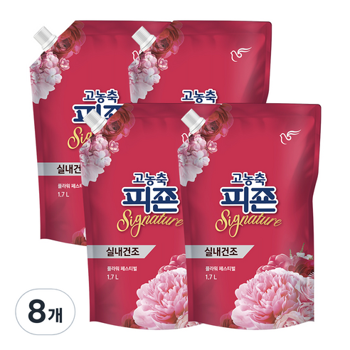 피죤 고농축 피죤 시그니처 플라워페스티벌 리필, 1.7L, 8개