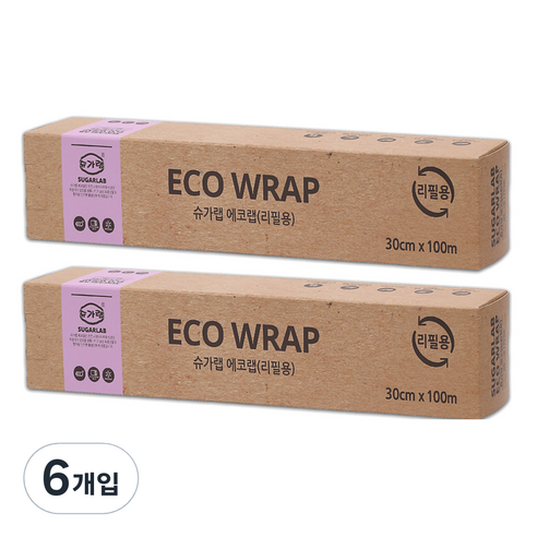 슈가랩 에코랩 리필용 30cm x 100m, 6개입