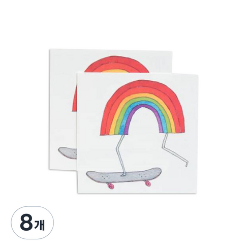태틀리 타투 스티커, 레인보우 스케이트보드, 8개