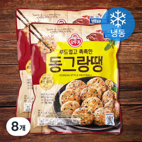 오뚜기 부드럽고 촉촉한 동그랑땡 (냉동), 350g, 8개