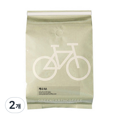 그린어쓰 Micro 로스팅 케냐 AA 원두커피, 핸드드립, 500g, 2개