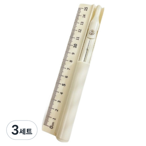 일상속반짝 자 + 컴퍼스 세트, 옐로우, 3세트