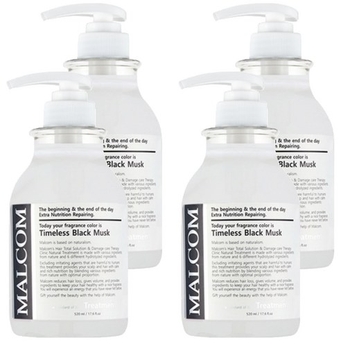 말콤 타임리스 블랙머스크 트리트먼트, 520ml, 4개