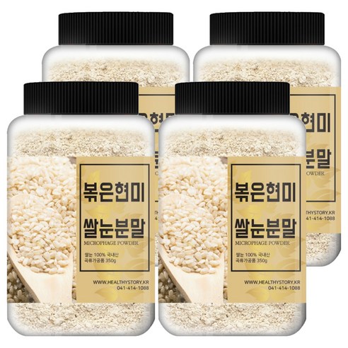 건강스토리 현미쌀눈 볶음 분말, 350g, 4개
