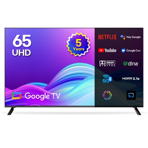 이노스 5년 무상AS 4K UHD 구글 ZERO EDITION TV, 164cm(65인치), G65 ZERO EDITION, 무타공 벽걸이형(추가비용발생), 방문설치