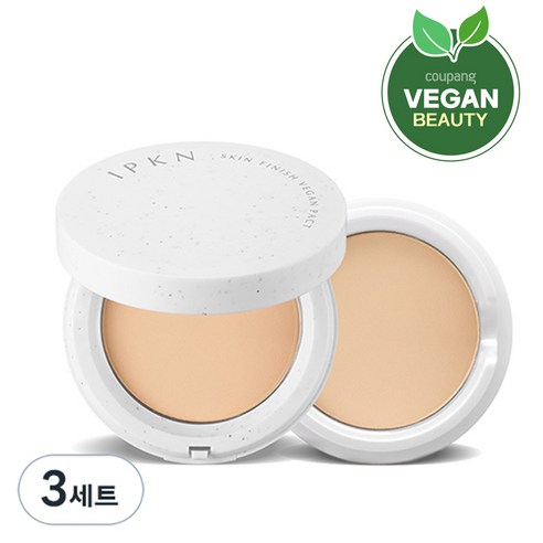 입큰 스킨 피니쉬 비건 팩트 본품 12g + 리필 12g, 21호, 3개