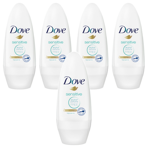 도브 센서티브 롤온 데오드란트, 40ml, 5개