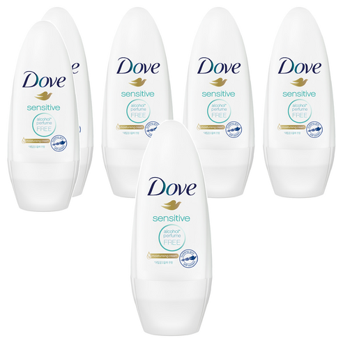 도브 센서티브 롤온 데오드란트, 40ml, 6개