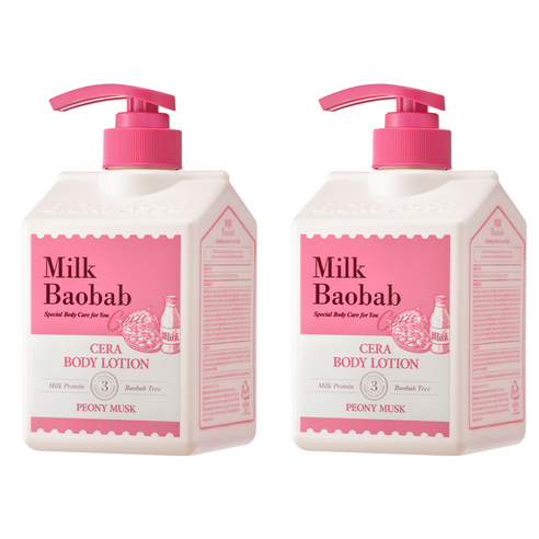밀크바오밥 세라 바디로션 피오니머스크, 600ml, 2개